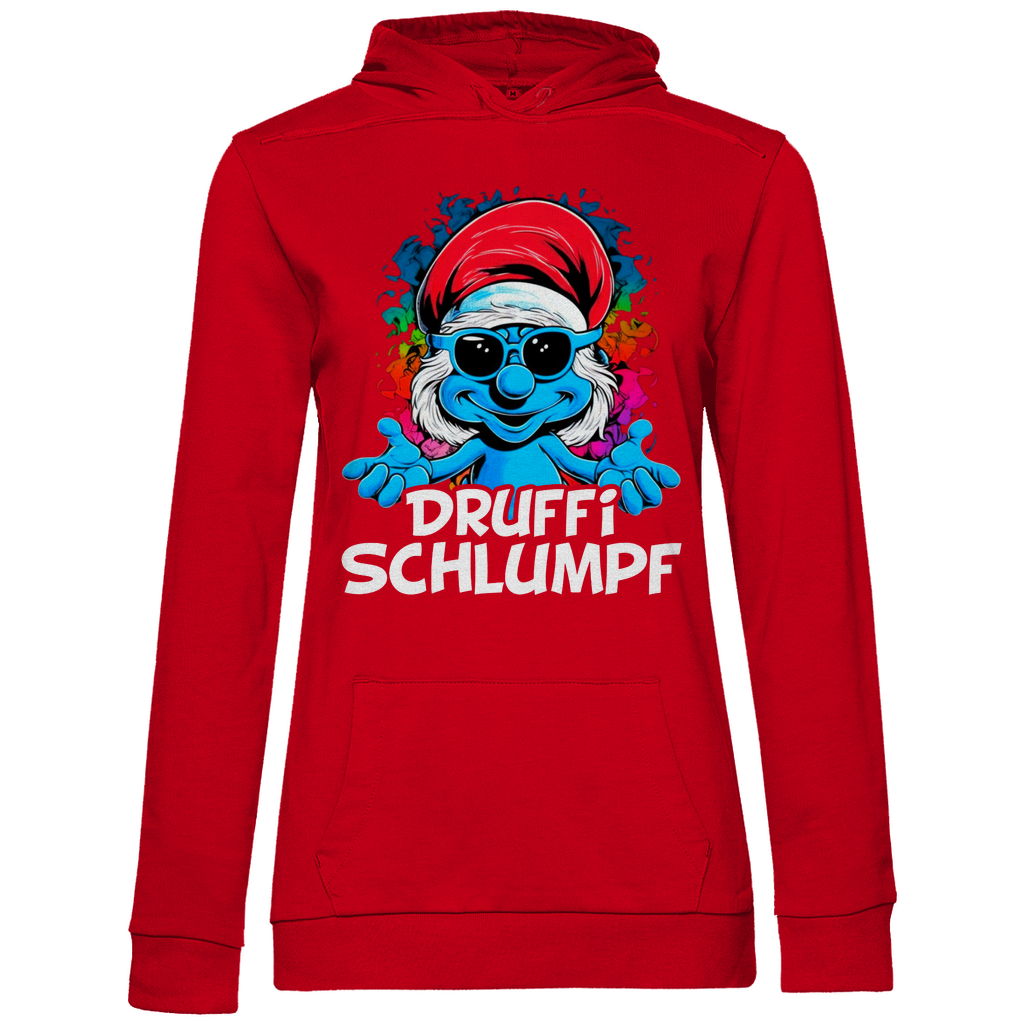 Druffi Schlumpf Grafik - Damen Hoodie Red
