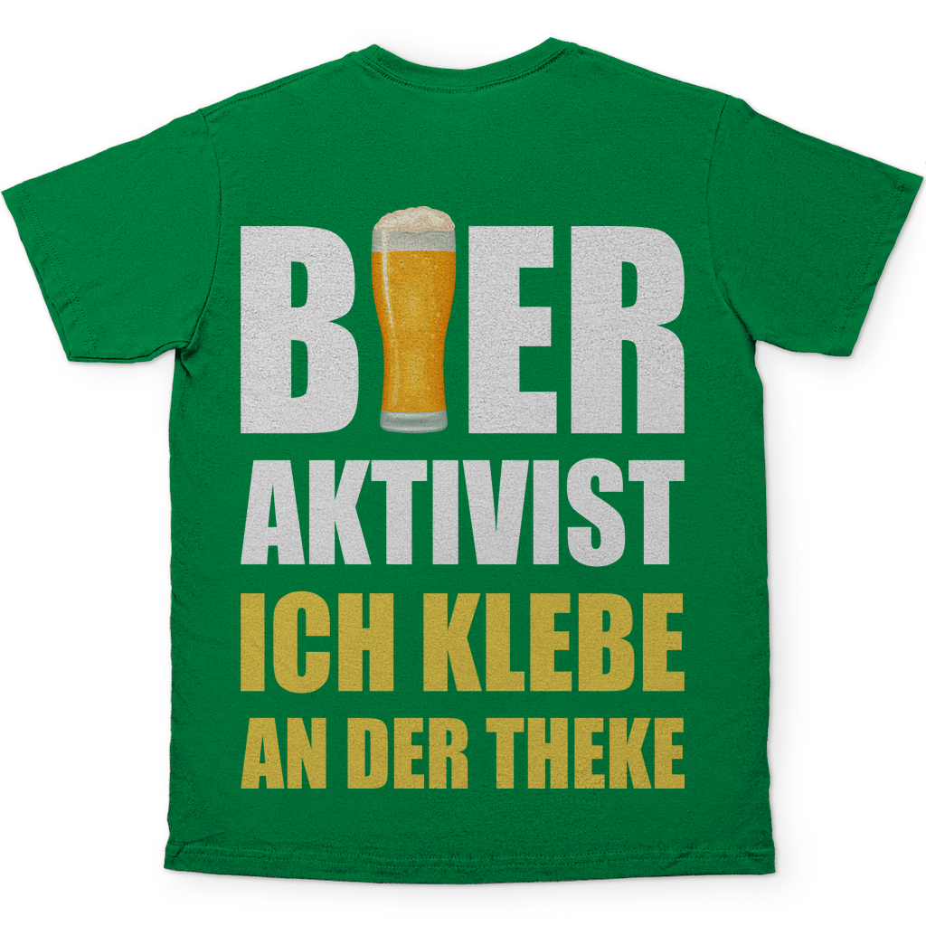 Bier Aktivist Ich klebe an der Theke - Herren Shirt Kelly Green