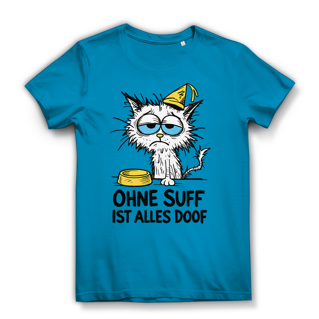 Suffkatze ohne Suff ist alles Doof - Damen Premium Bio T-Shirt Atoll
