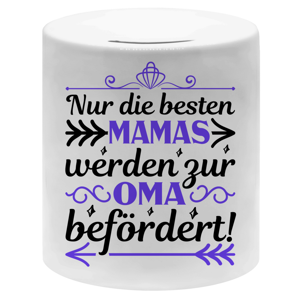 Nur die besten Mamas werden zur Oma befördert! - Sparbüchse Money Box White One size