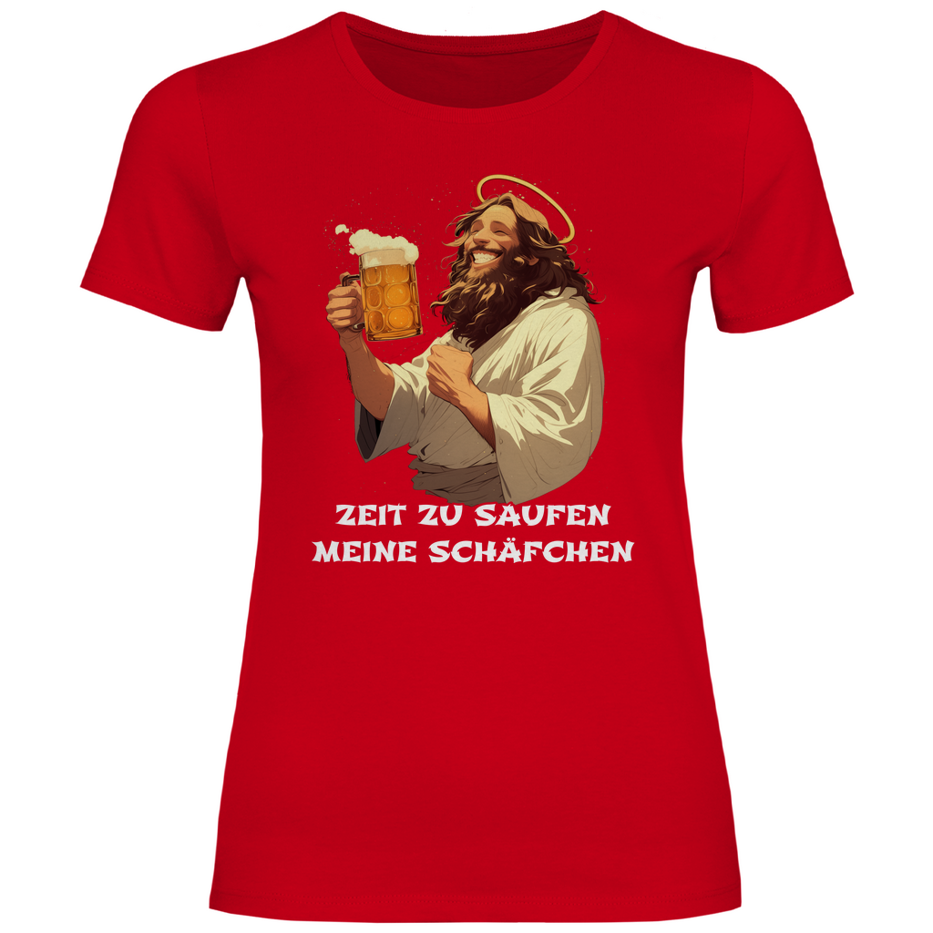 Zeit zu saufen meine Schäfchen - Damenshirt Red
