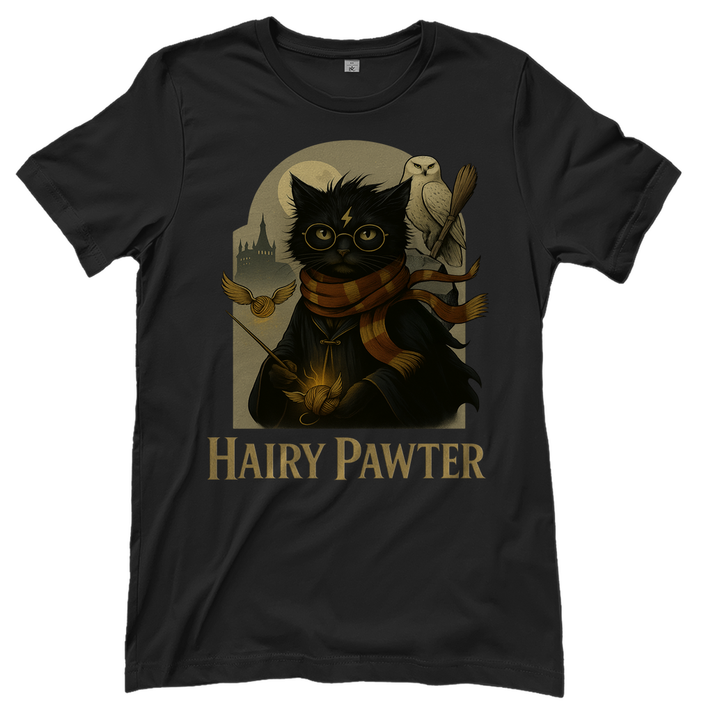 Hairy Pawter Harry Potter Katze - Damen T-Shirt Black