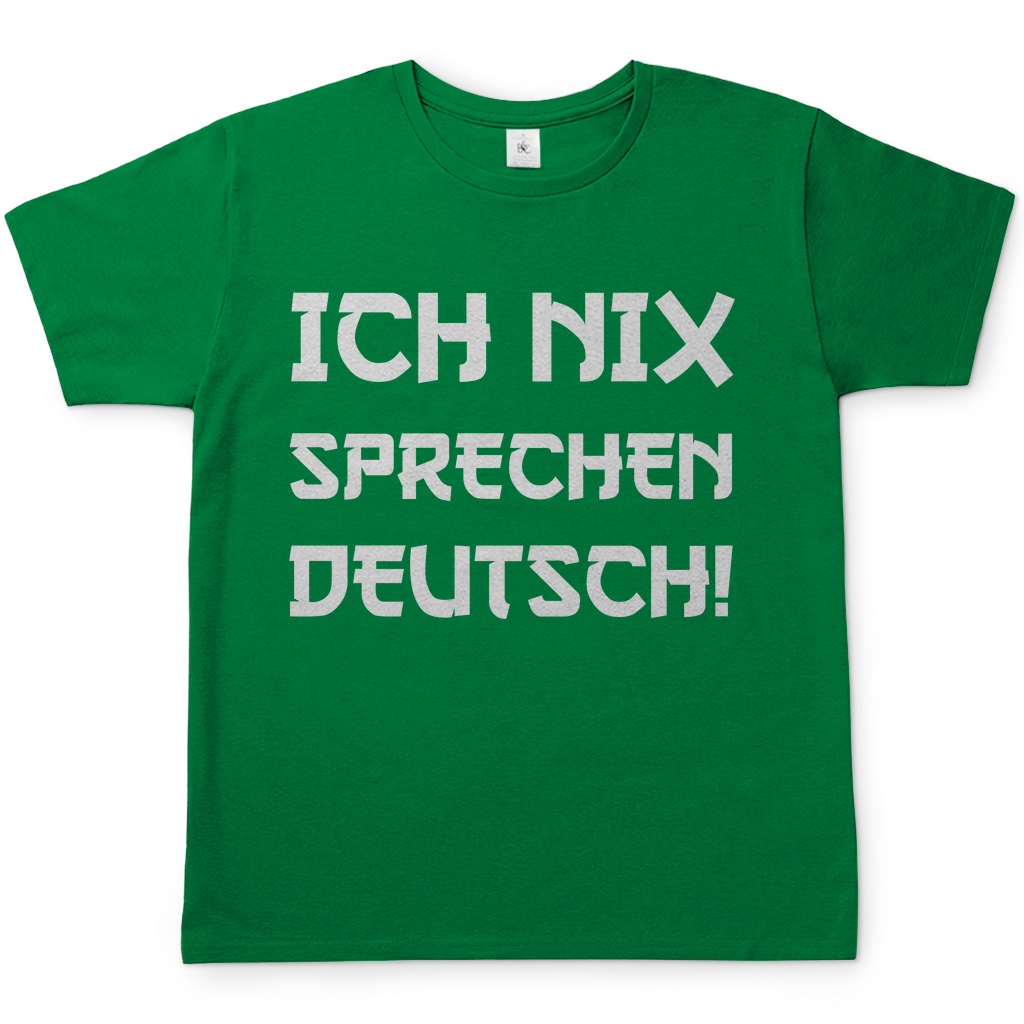 Ich nix sprechen Deutsch! - Herren Shirt Kelly Green