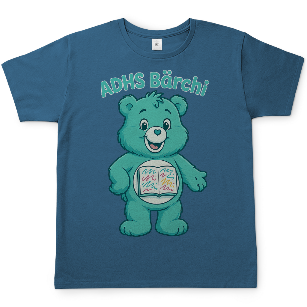 ADHS Bärchi - Glücksbärchi - Herren T-Shirt Stone Blue