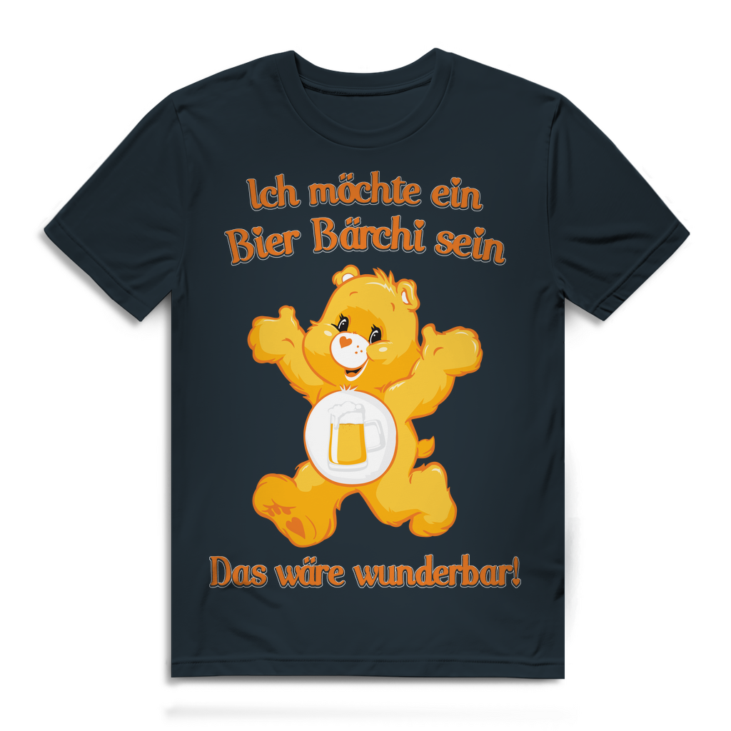 Herren Premium Bio T-Shirt Ich möchte ein Bier Bärchi sein das wäre wunderbar! Dark Grey Solid