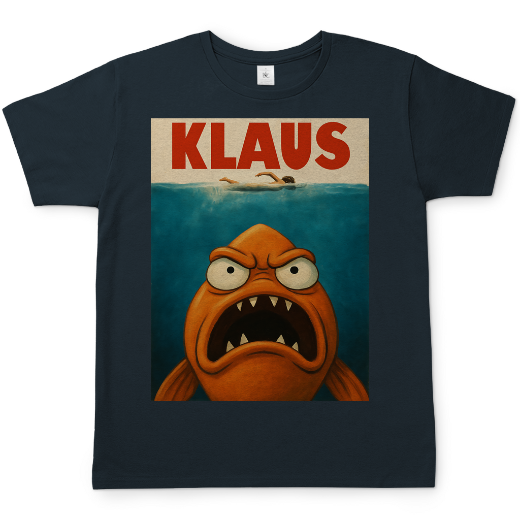 Klaus der Weiße Hai American Dad Mashup - Herren T-Shirt Dark Grey Solid