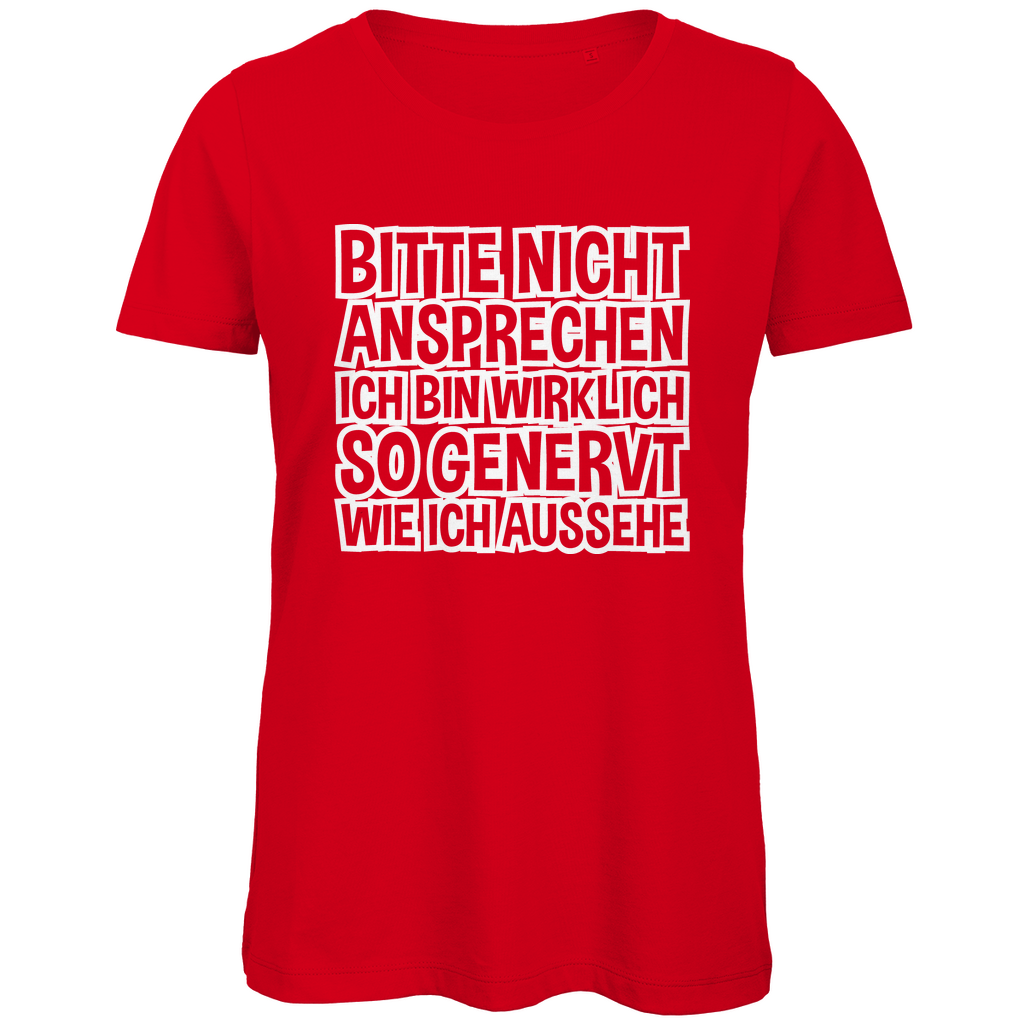 Bitte nicht ansprechen ich bin genervt - Damen Premium Bio T-Shirt Red