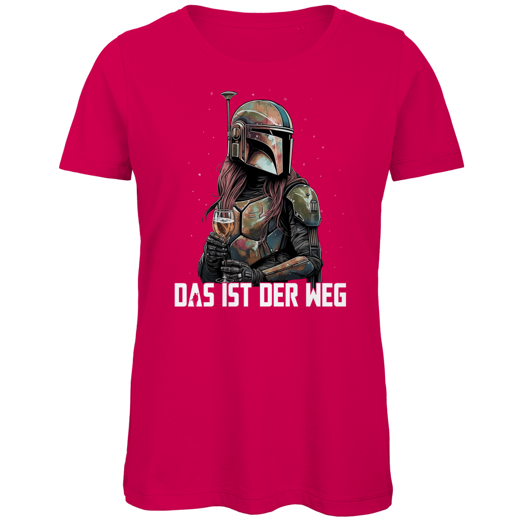Das ist der Weg - Mandalorianerin Wein - Damen Premium Bio T-Shirt Fuchsia