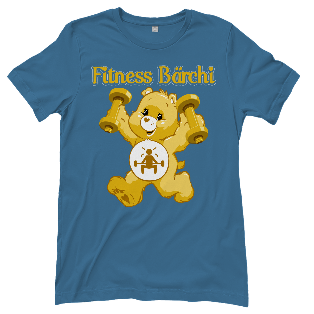 Fitness Bärchi - Glücksbärchi - Damenshirt Stone Blue