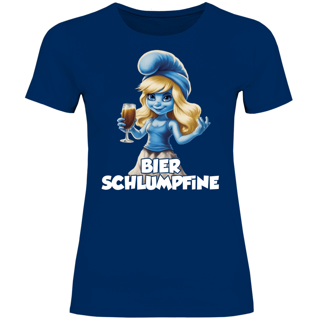 Bier Schlumpfine Grafik - Damenshirt