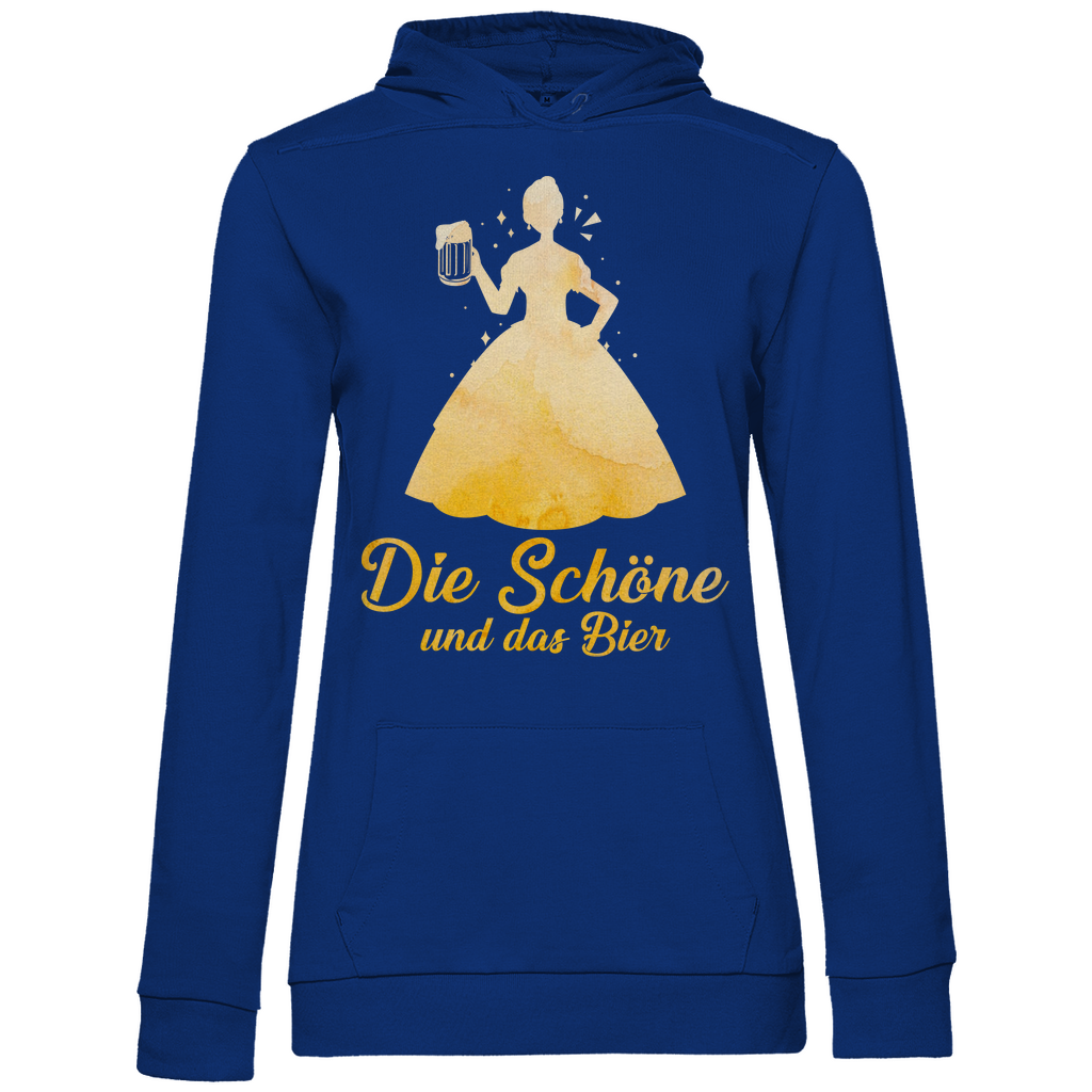Die schöne und das Bier - Prinzessin Aquarell - Damen Hoodie Royal