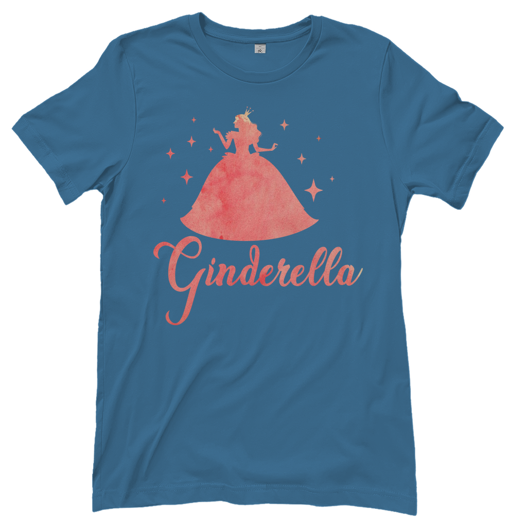 Ginderella - Prinzessin Aquarell - Damenshirt Stone Blue