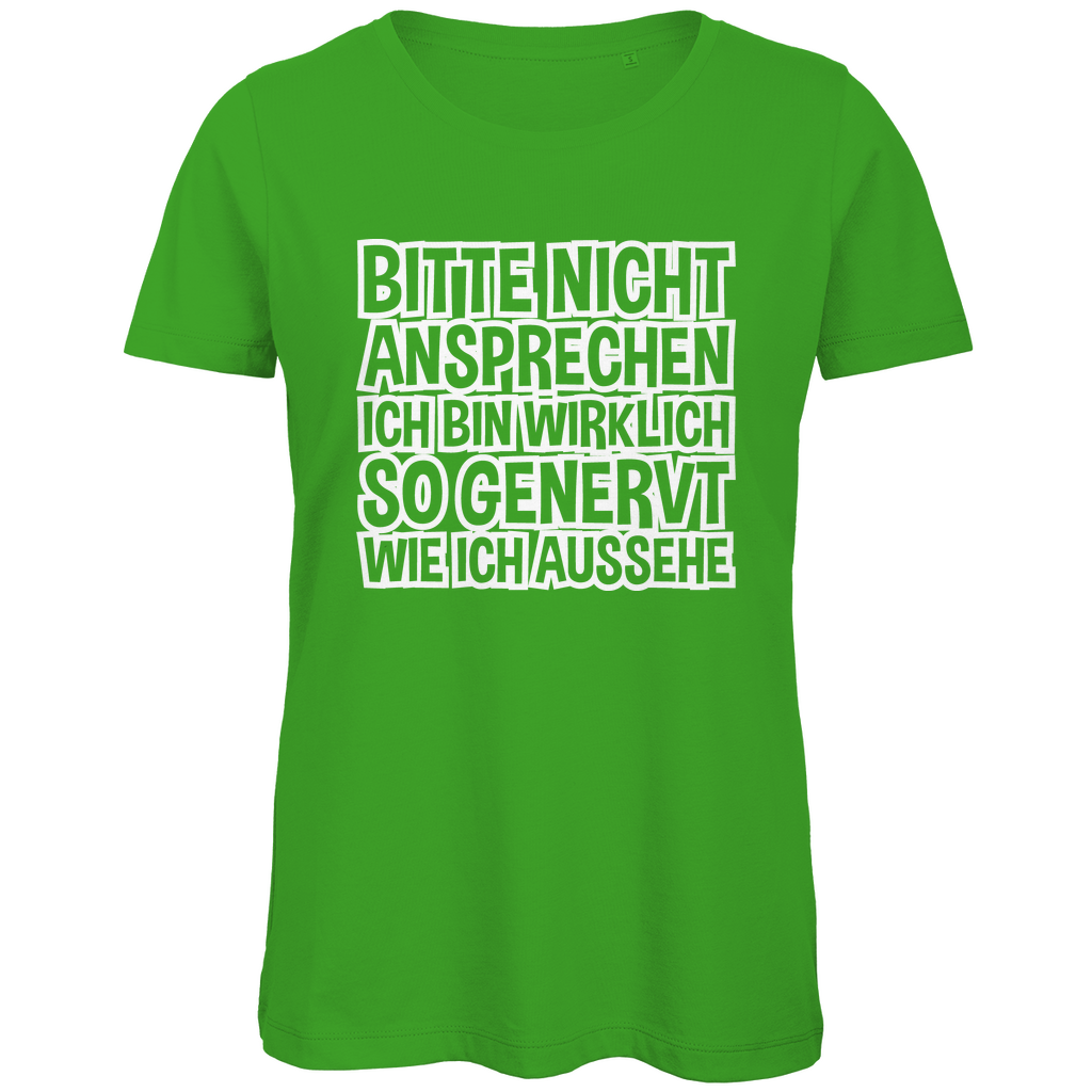 Bitte nicht ansprechen ich bin genervt - Damen Premium Bio T-Shirt Real Green