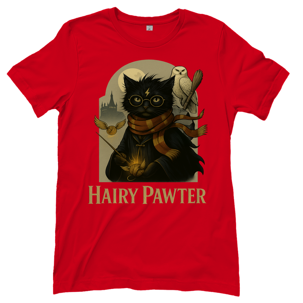 Hairy Pawter Harry Potter Katze - Damen T-Shirt Red