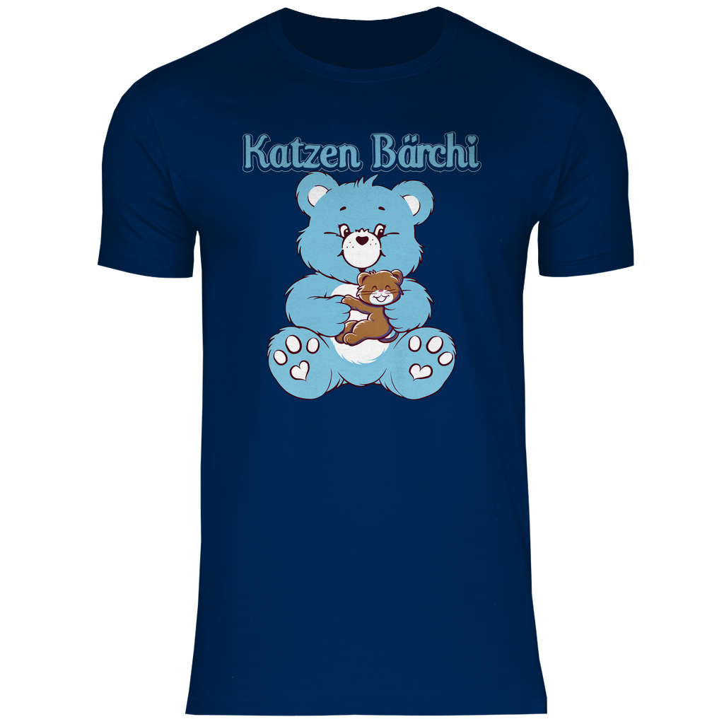 Katzen Bärchi - Glücksbärchi - Herren Shirt Navy