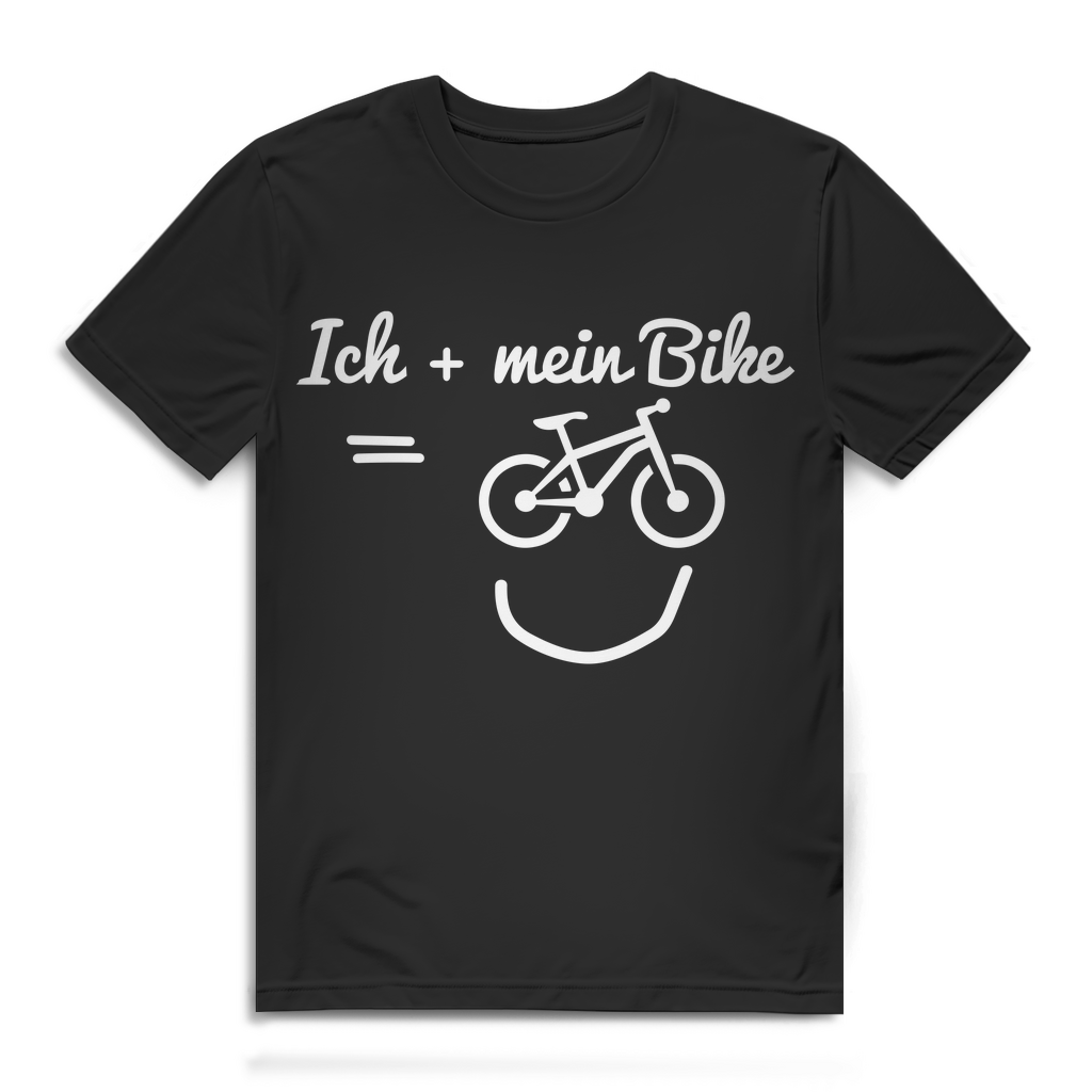 Ich + mein Bike = Glück T-Shirt Herren Black