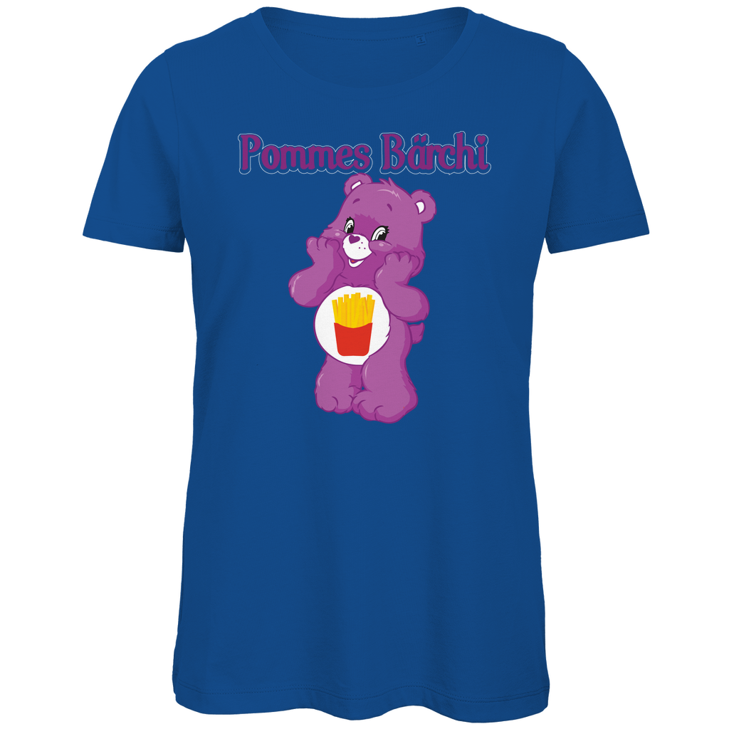 Pommes Bärchi - Glücksbärchi - Damen Premium Bio T-Shirt Royal Blue