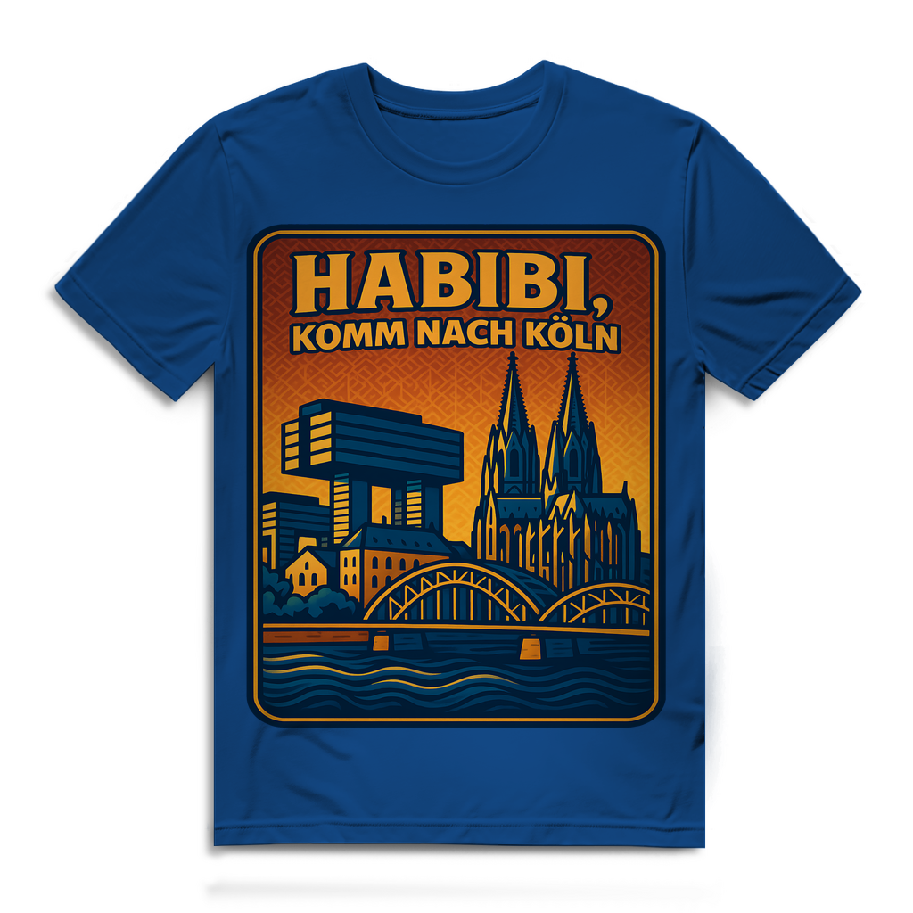Habibi komm nach Köln - Herren Premium Bio T-Shirt Royal Blue