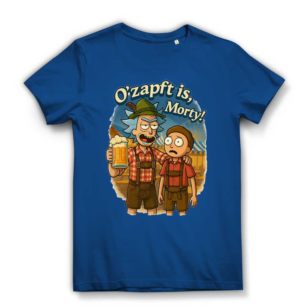 O´Zapft is Morty! Rick & Morty Oktoberfest Bier - Damen Premium Bio T-Shirt Royal Blue