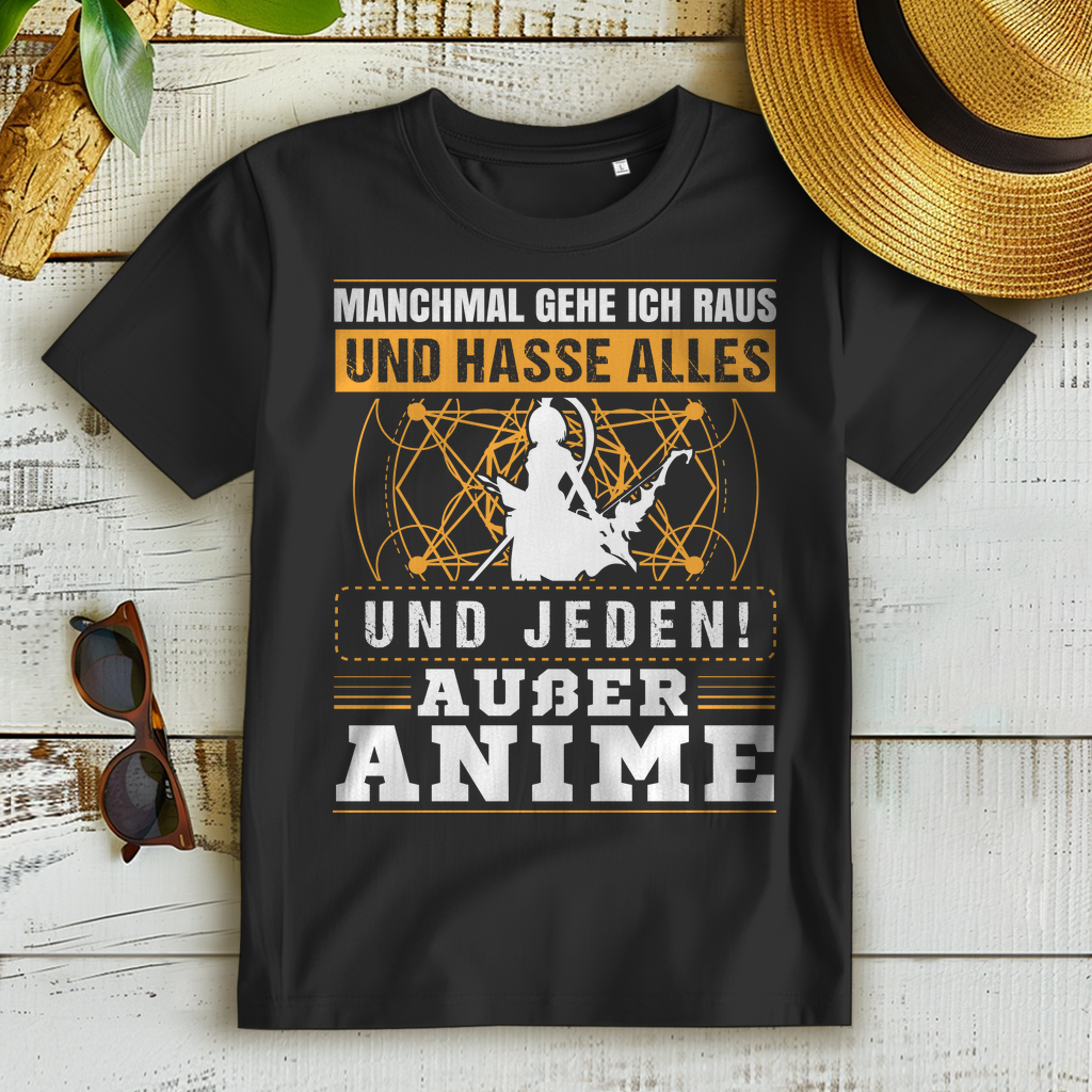 Manchmal hasse ich alles – Anime Shirt Damen für Nerds & Anime-Fans