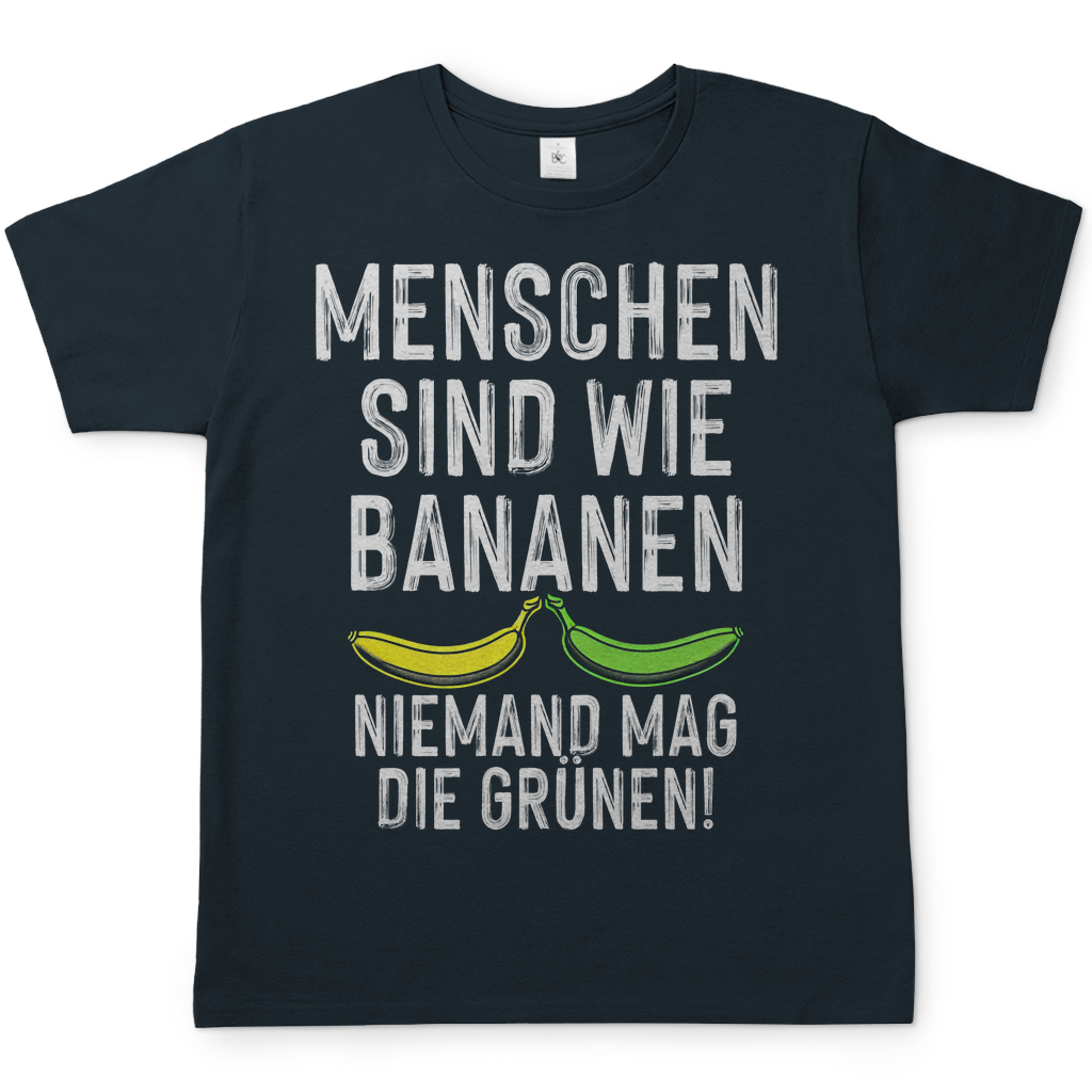 Menschen sind wie Bananen niemand mag die Grünen - Herren Shirt Dark Grey Solid