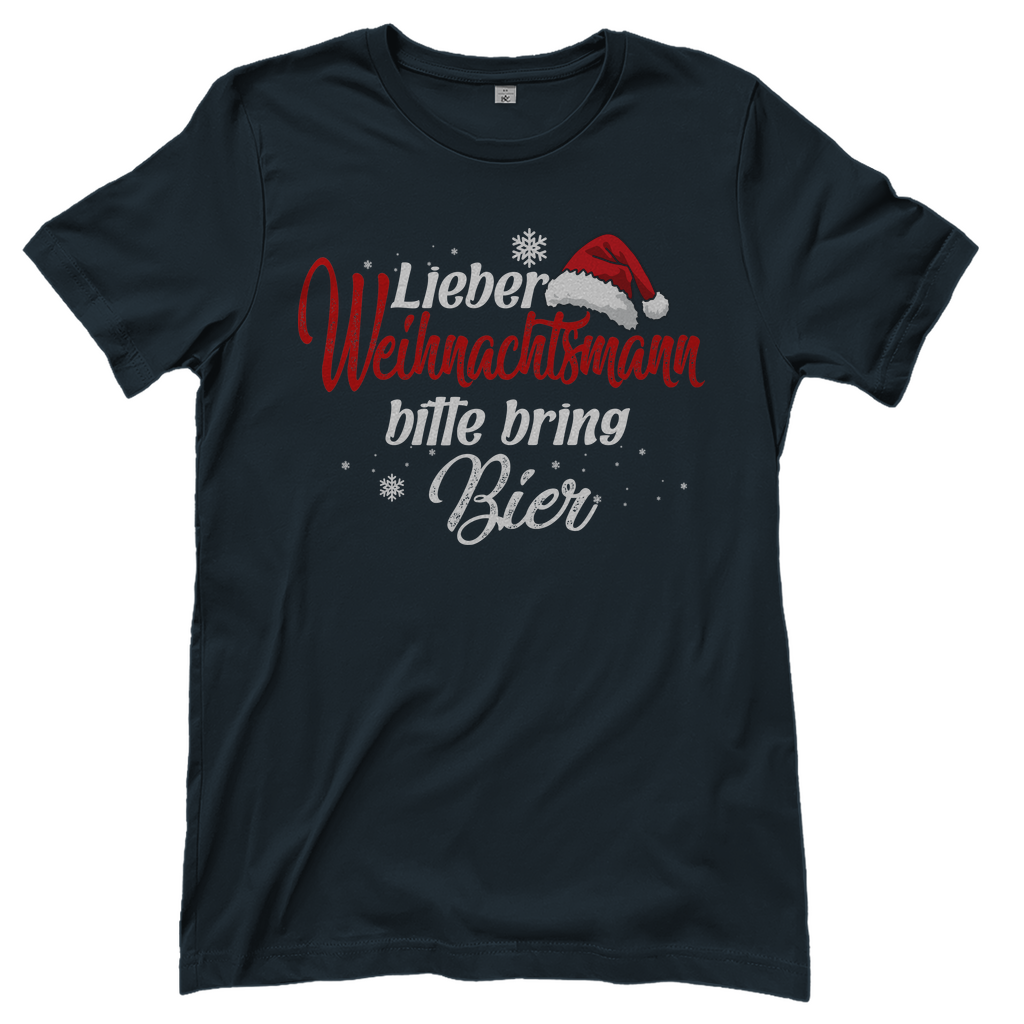 Lieber Weihnachtsmann Partnerlook - bitte bring Bier - Damenshirt Dark Grey Solid