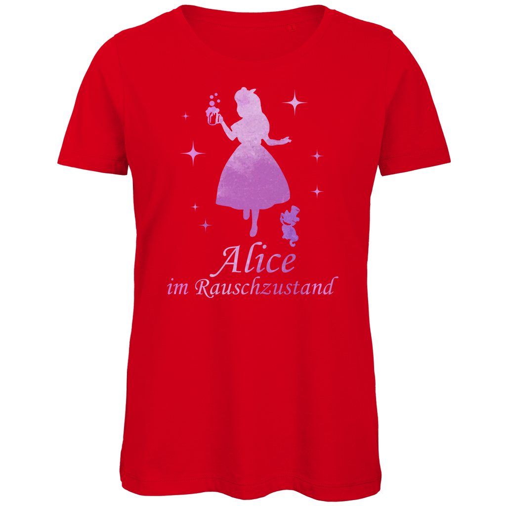 Alice im Rauschzustand - Prinzessin Aquarell - Damen Premium Bio T-Shirt Red