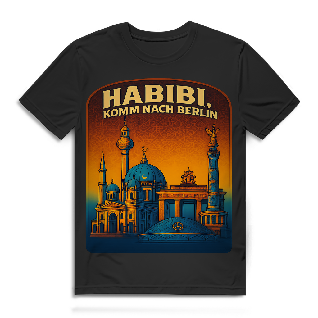 Habibi komm nach Berlin - Herren Premium Bio T-Shirt Black