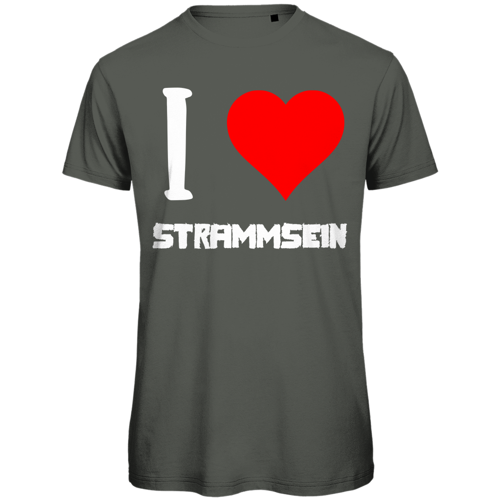 I love Strammsein - Herren Premium Bio T-Shirt Millennial Khaki