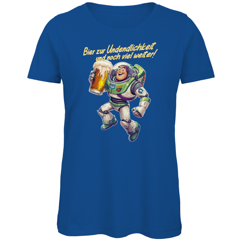 Bier zur Unendlichkeit und noch viel weiter - Buzz Lightyear Toy Story - Damen Premium Bio T-Shirt Royal Blue