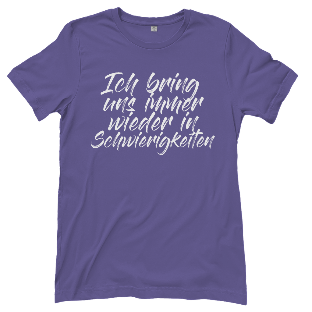 Ich bin die Laute Gruppendesigns - Ich bringe Schwierigkeiten - Damenshirt Millennial Lilac