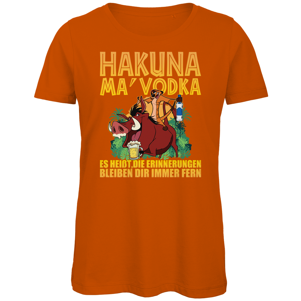 Hakuna Ma Vodka Timon und Pumbaa - Damen Premium Bio T-Shirt Urban Orange