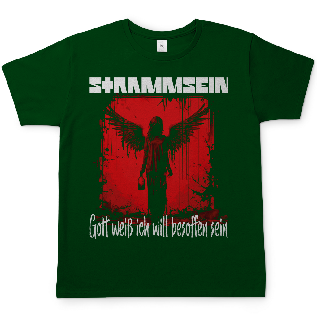 Strammsein Gott weiß ich will besoffen sein - Herren Shirt Bottle Green