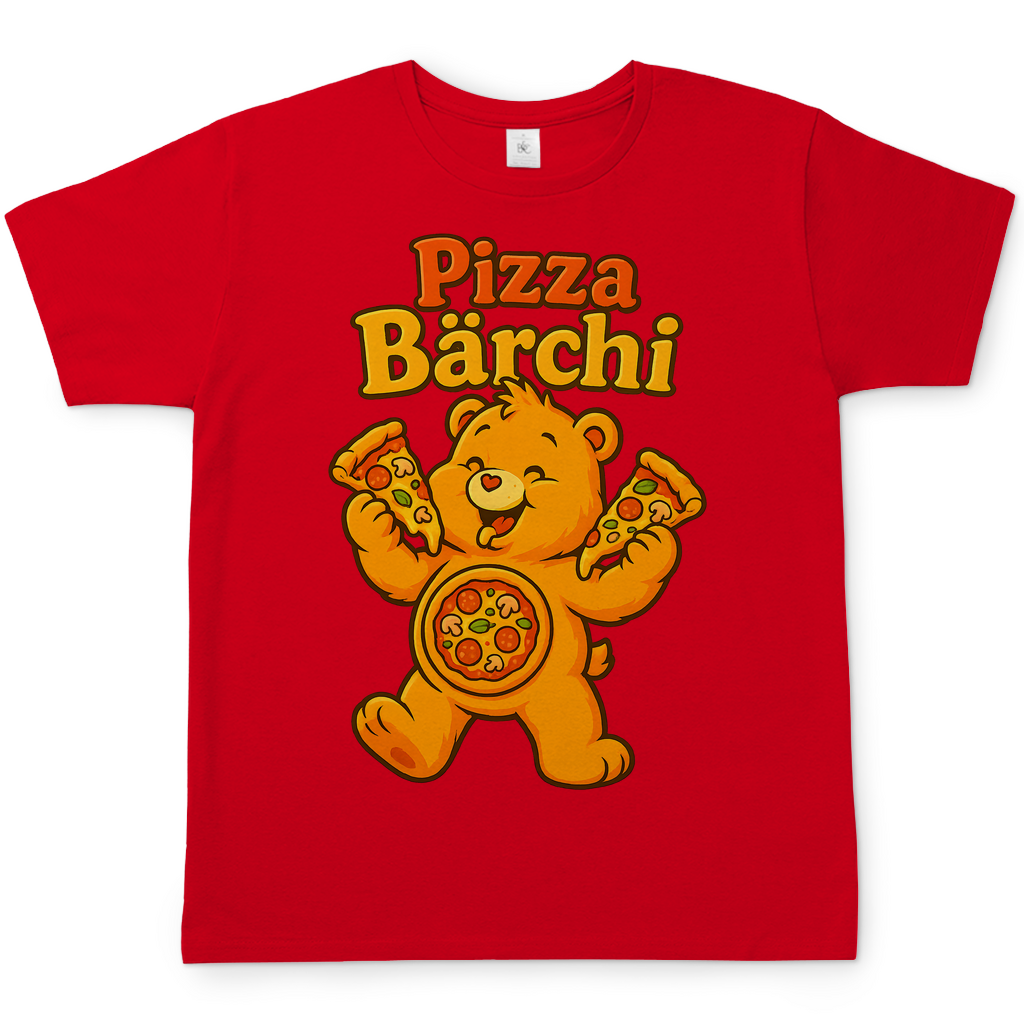 Pizza Bärchi - Glücksbärchi - Herren T-Shirt Red