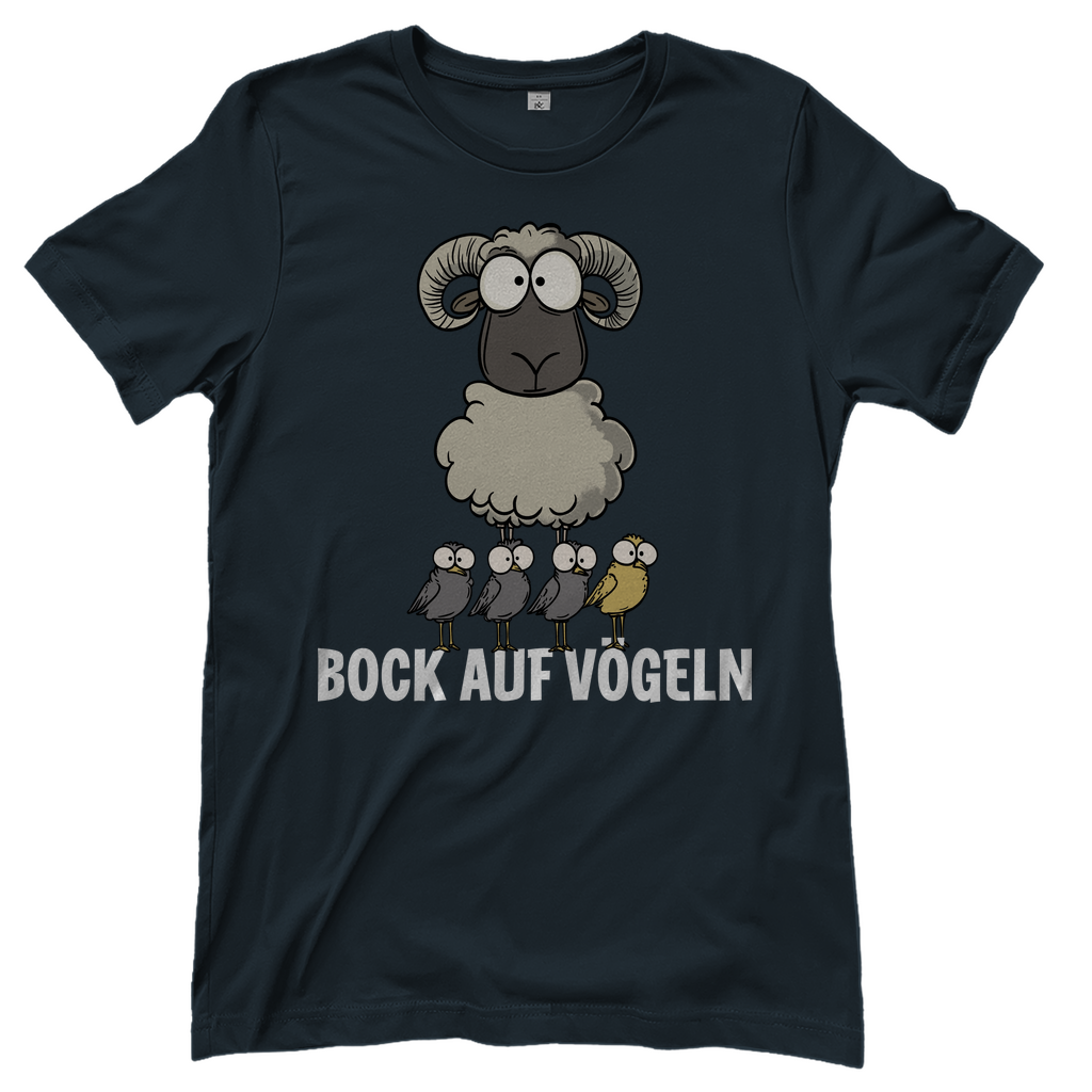 Bock auf Vögeln - Damenshirt Dark Grey Solid