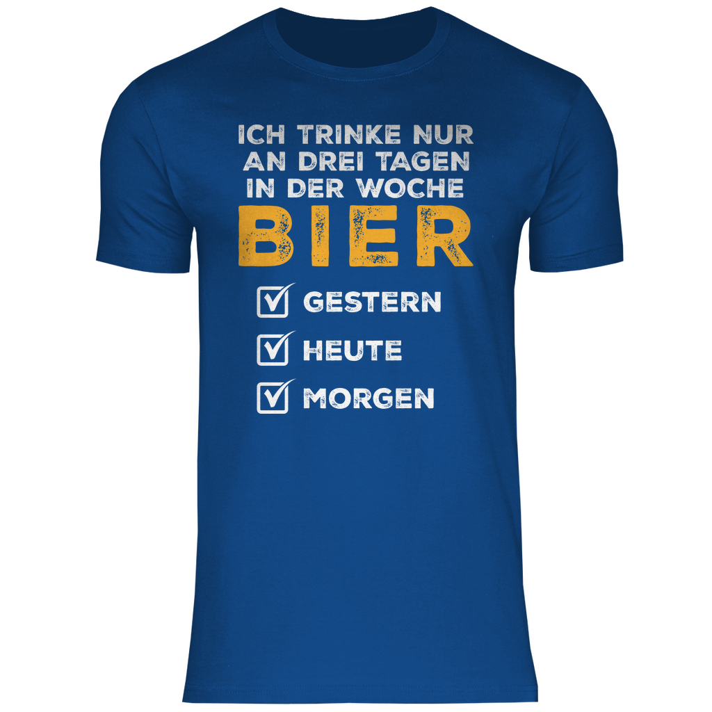 Ich trinke nur an drei Tagen in der Woche Bier - Herren Shirt Royal Blue