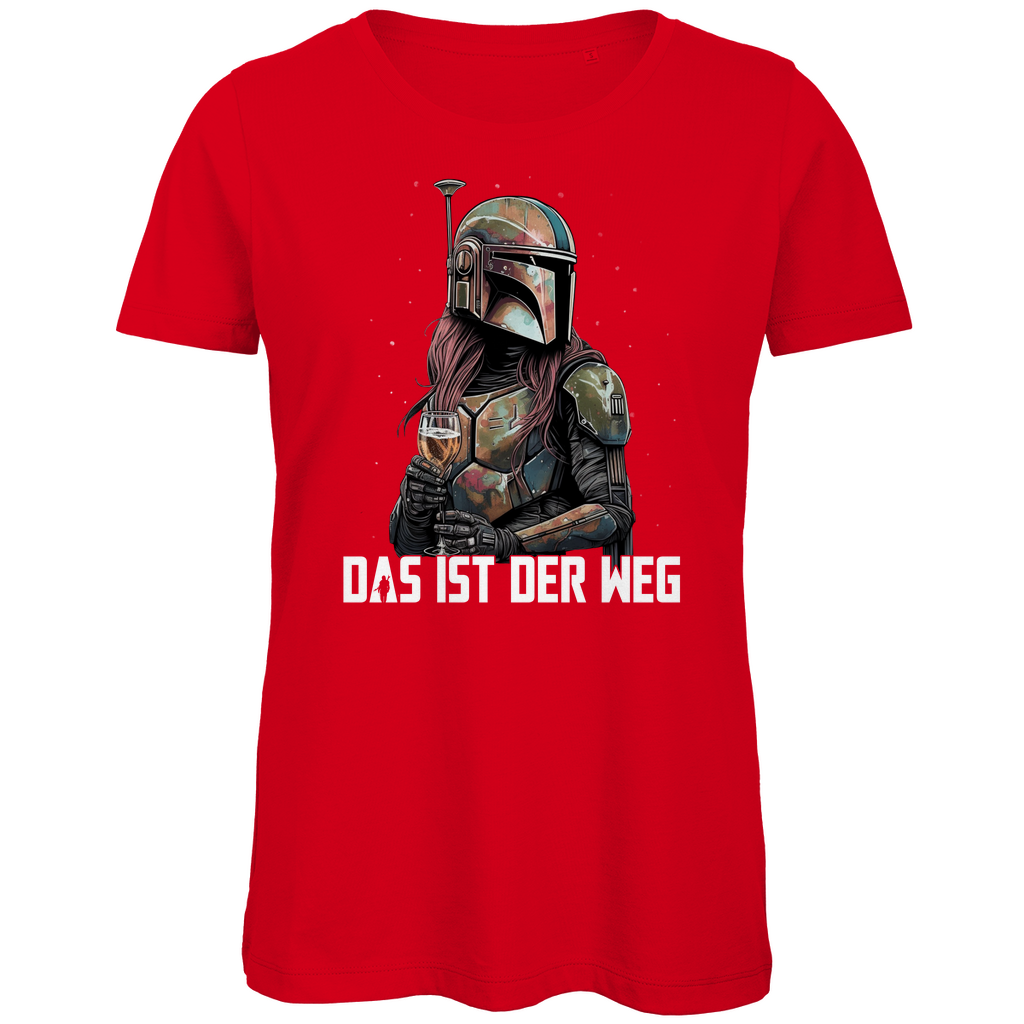 Das ist der Weg - Mandalorianerin Wein - Damen Premium Bio T-Shirt Red