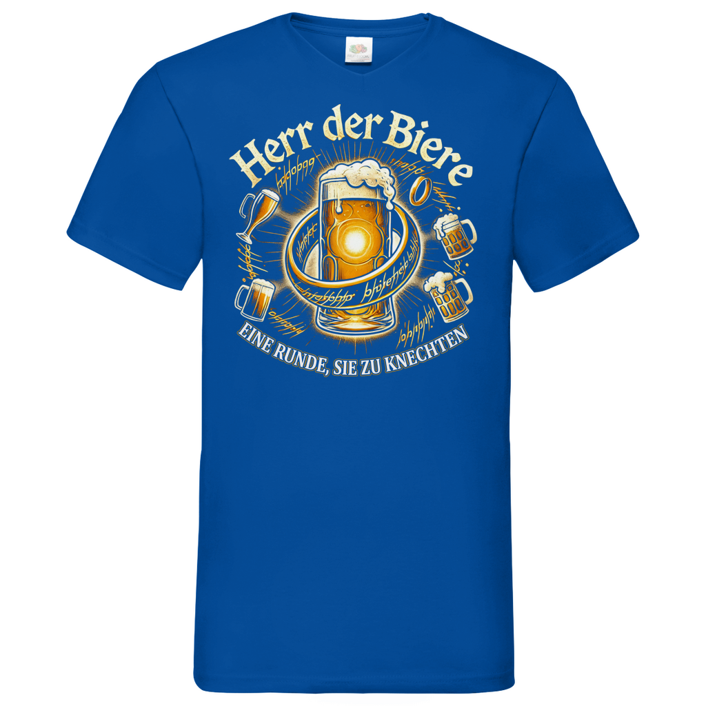 Herr der Biere eine Runde, sie zu knechten - Herren V-Neck Shirt Royal Blue
