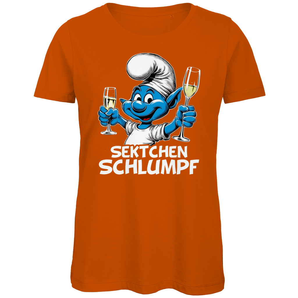 Sektchen Schlumpf Grafik - Damen Premium Bio T-Shirt Urban Orange