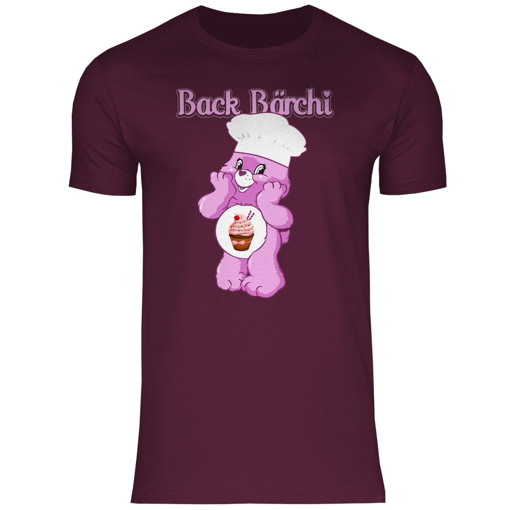 Back Bärchi - Glücksbärchi - Herren Shirt Burgundy