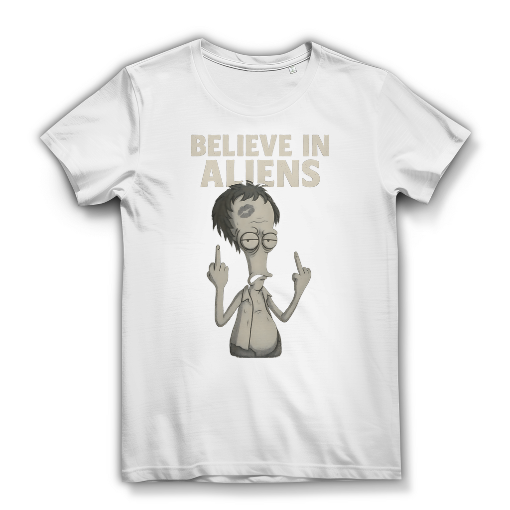 Roger Smith American Dad Believe in Aliens - Damen Premium Bio T-Shirt White