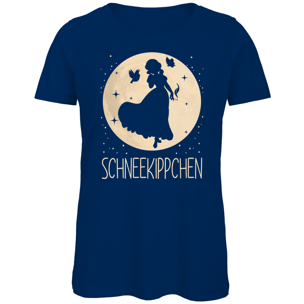 Mond Prinzessin - Schneekippchen - Damen Premium Bio T-Shirt Navy