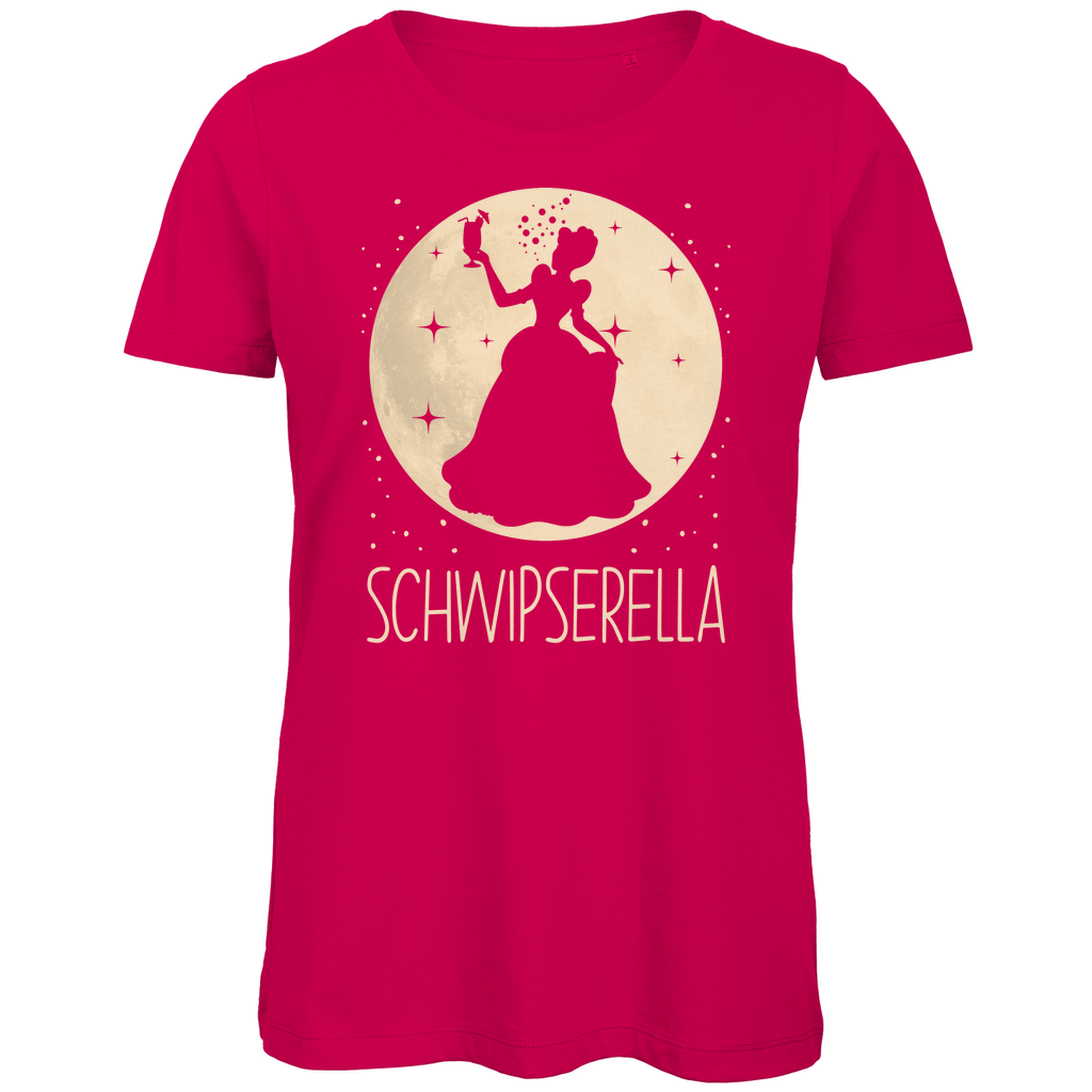 Mond Prinzessin - Schwipserella - Damen Premium Bio T-Shirt Fuchsia