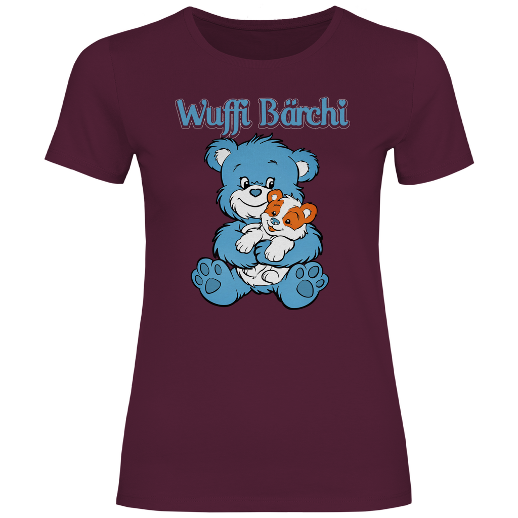 Wuffi Bärchi - Glücksbärchi - Damenshirt Burgundy