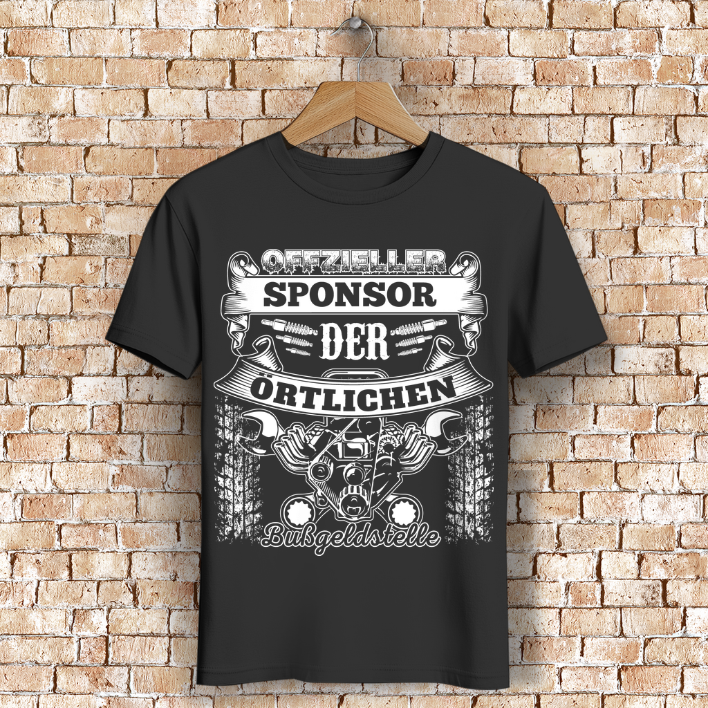 Auto Funshirt Männer – Offizieller Sponsor der Bußgeldstelle