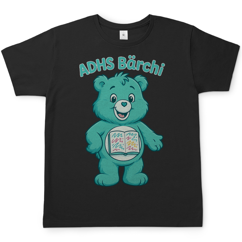 ADHS Bärchi - Glücksbärchi - Herren T-Shirt Black