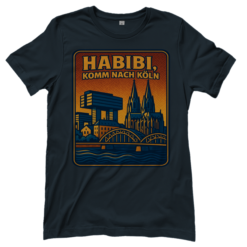 Habibi komm nach Köln - Damen T-Shirt Dark Grey Solid