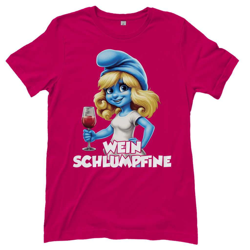 Wein Schlumpfine Grafik - Damenshirt
