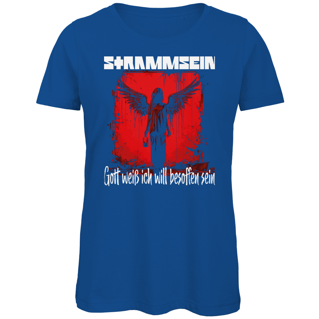 Strammsein Gott weiß ich will besoffen sein - Damen Premium Bio T-Shirt Royal Blue