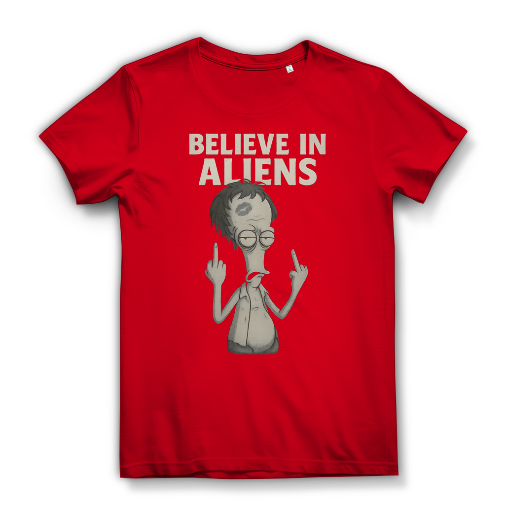 Roger Smith American Dad Believe in Aliens - Damen Premium Bio T-Shirt Red